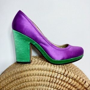 Seychelles chunky jewel tones heel